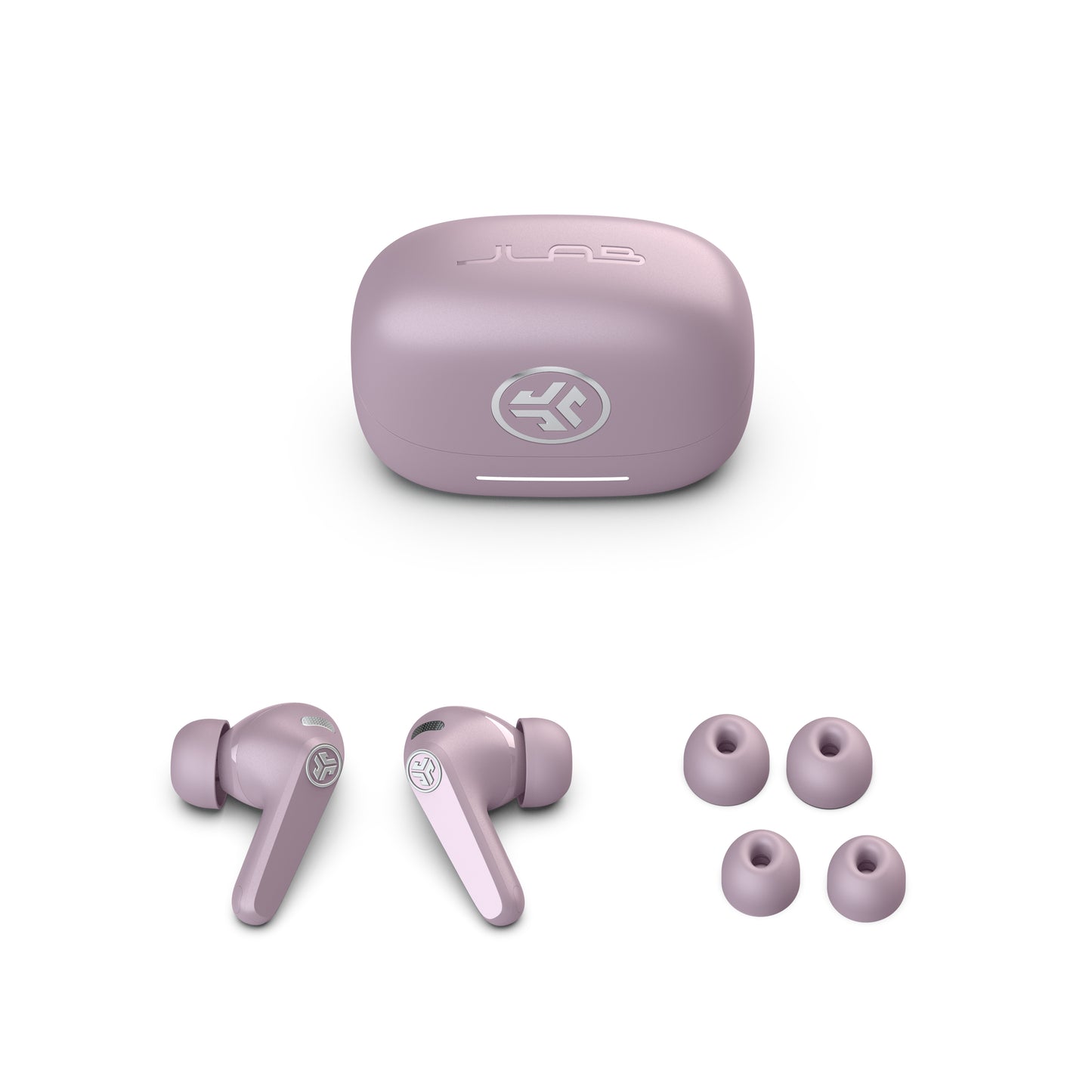 JBuds Pods ANC True Wireless Earbuds Mauve whats included