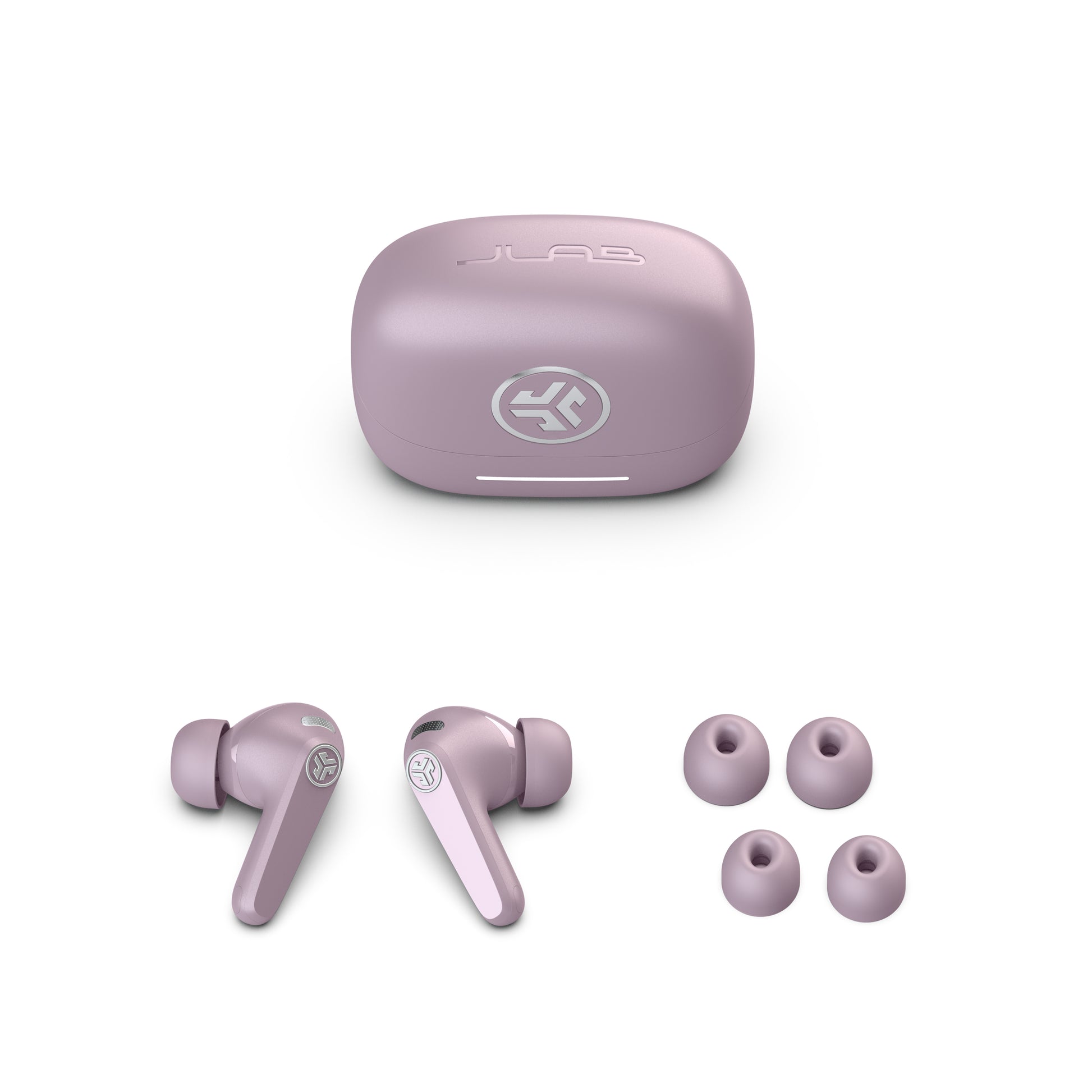 JBuds Pods ANC True Wireless Earbuds Mauve whats included