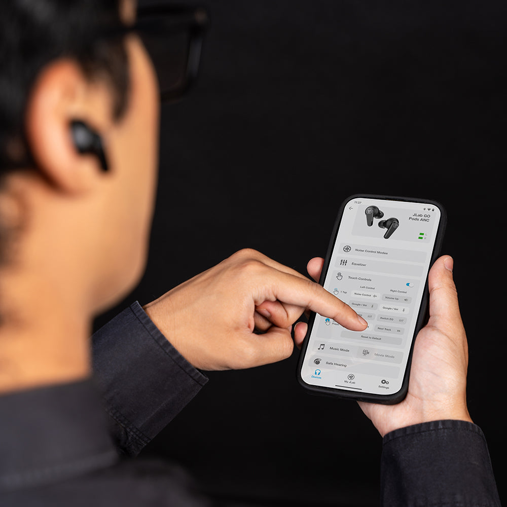 Go Pods ANC True Wireless Earbuds Black Earbuds JLab App