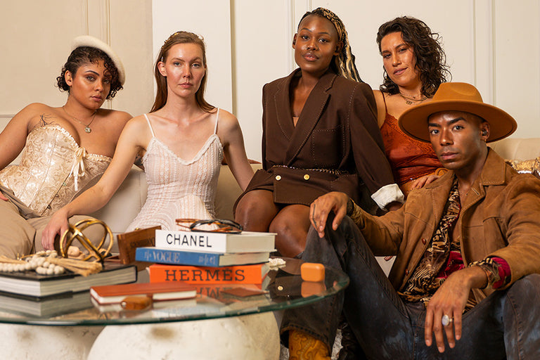 Group of people wearing different shades of JLab Mini Tones