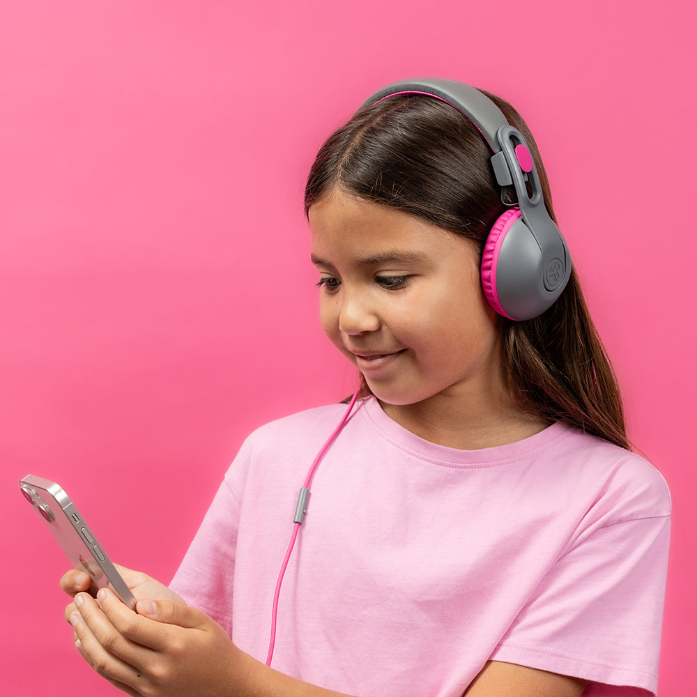 JBuddies Studio 2 On-Ear Kids Wired Headphones Gray/Pink