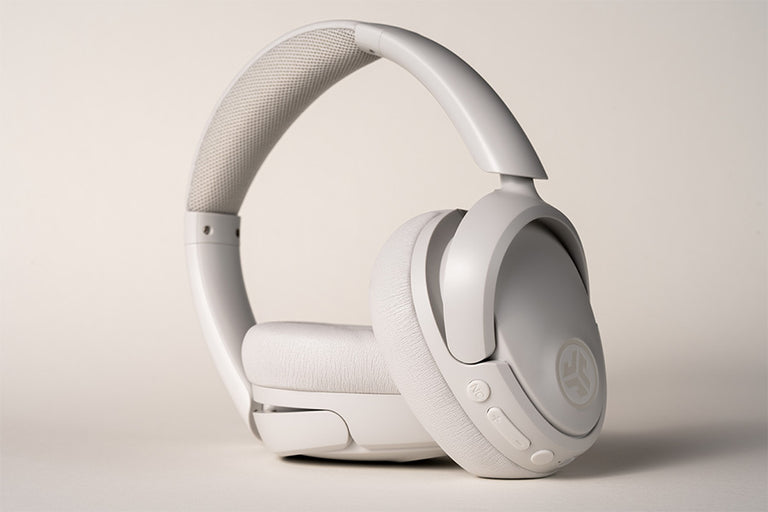 JLab JBuds Lux on solid white backdrop