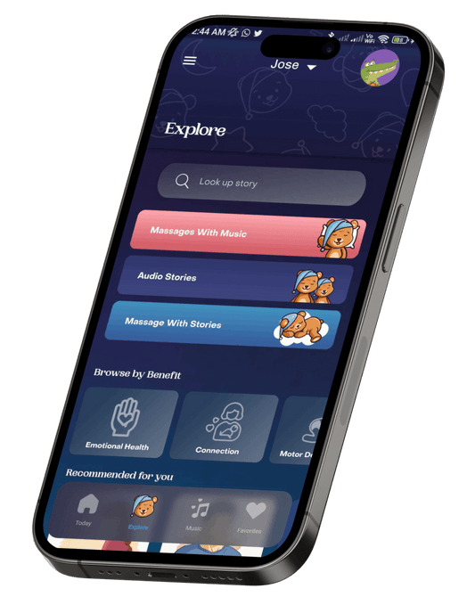 Smart phone showing the storybook app