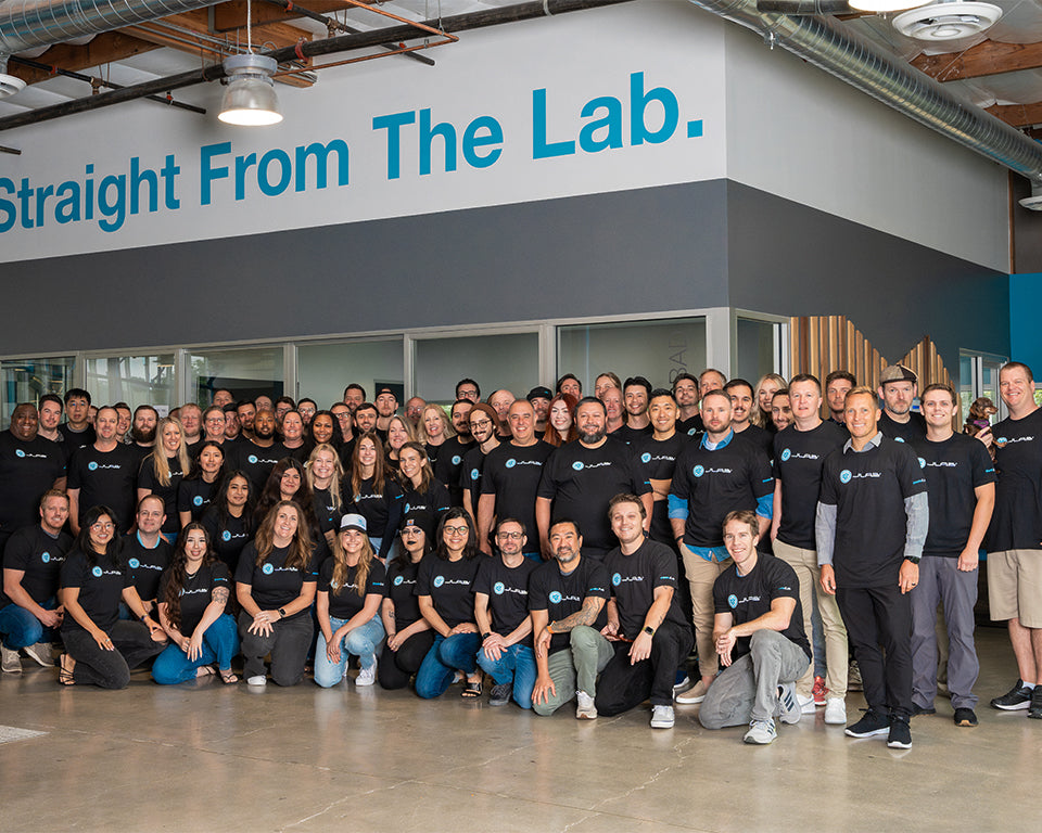 The JLab team poses in the San Diego office.