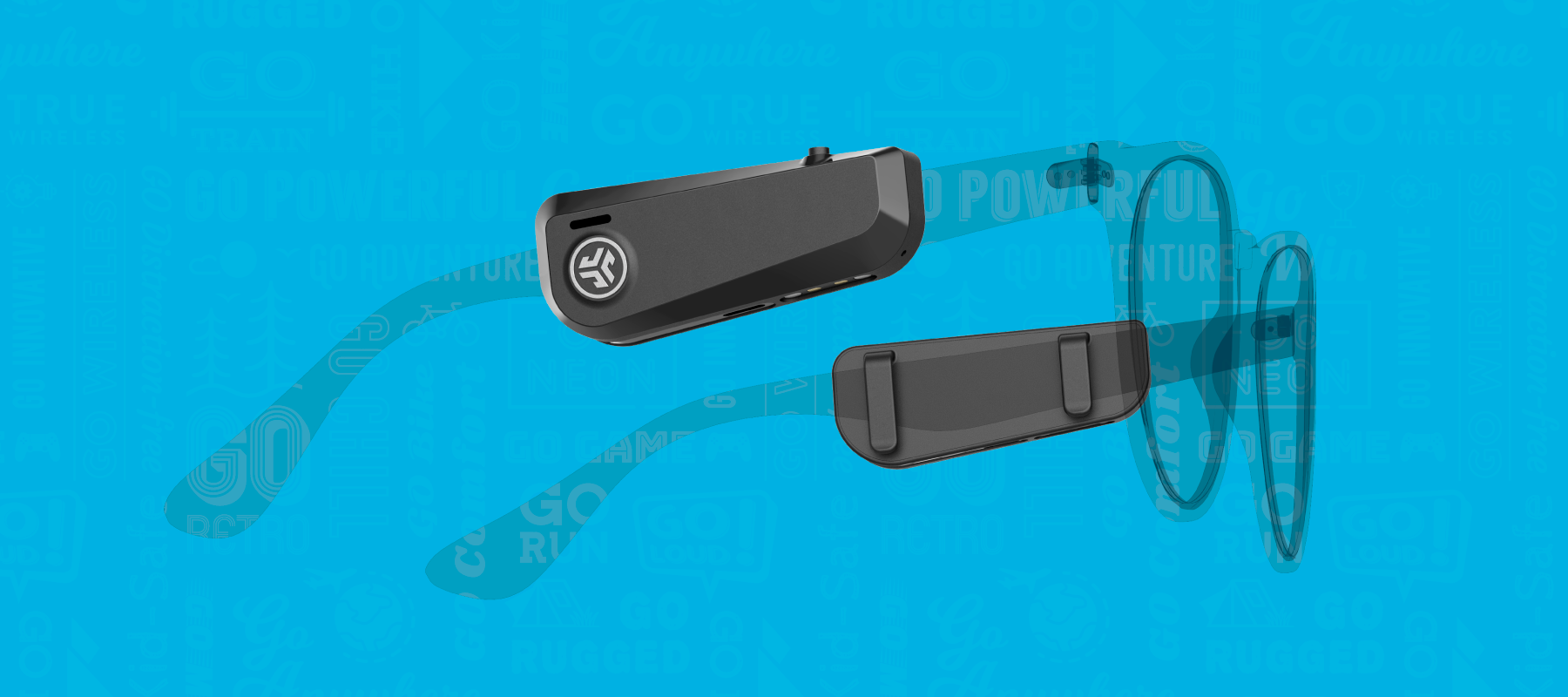 JLab JBuds Frames, modil odyo san fil pou linèt