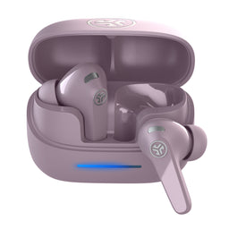 JBuds Pods ANC True Wireless Earbuds Mauve up close