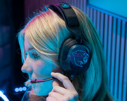 JLAB GAMING x MRBEAST Nightfall Wired Gaming Headset Girl Gaming with boom mic