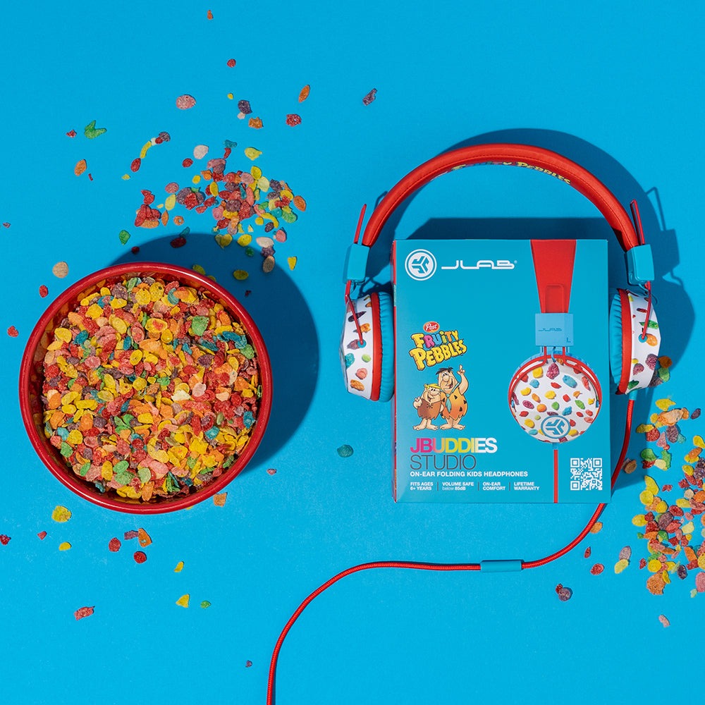 JLab Limited Edition JBuddies Studio On-Ear Kids Headphones Fruity Pebbles 