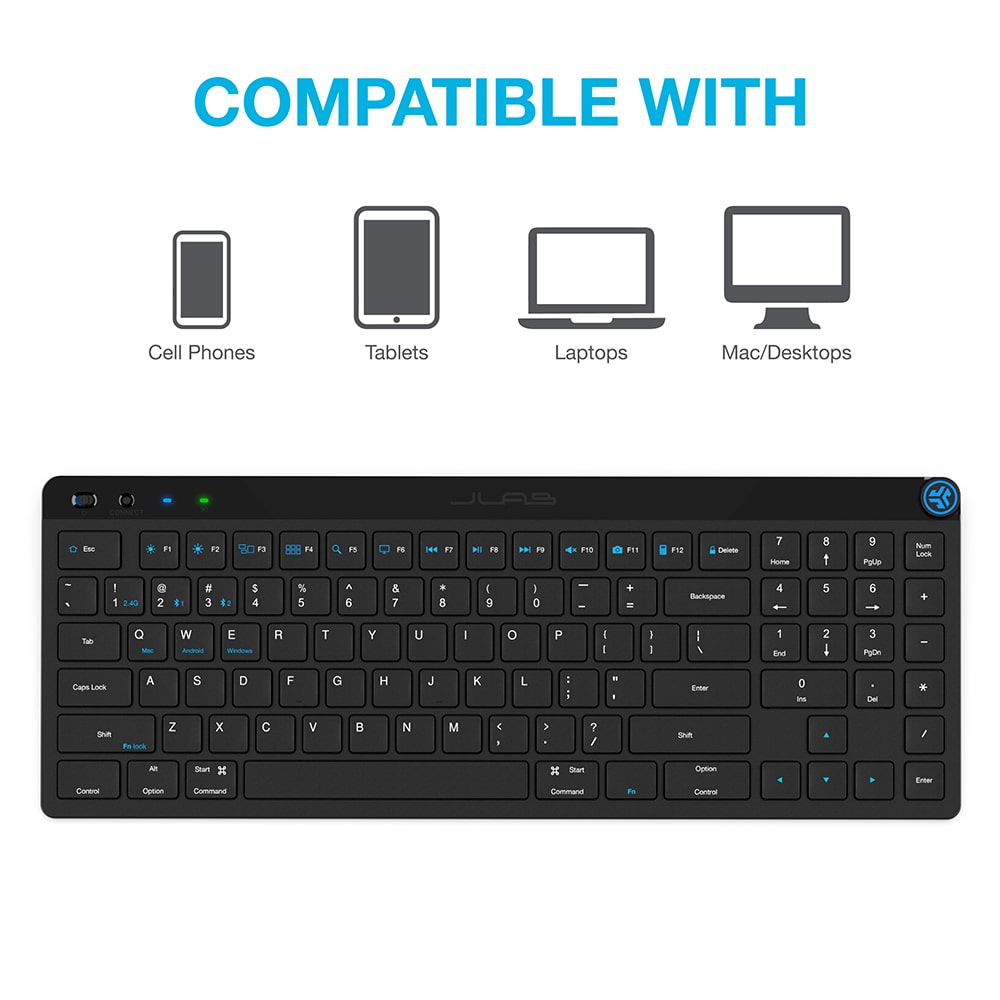 JBuds Wireless Keyboard Black| 39457549451336