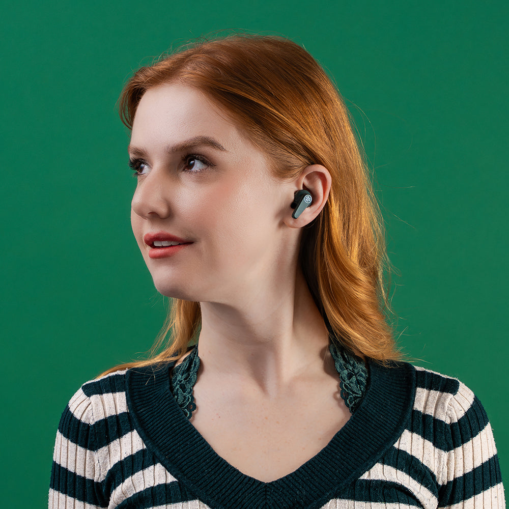 Go Pods ANC True Wireless Earbuds Sage  on model