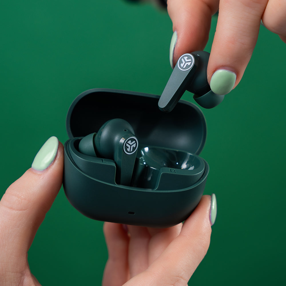 Go Pods ANC True Wireless Earbuds Sage  in case