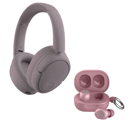 JBuds Lux ANC Mauve & JBuds Mini ANC Pastel Pink Bundle