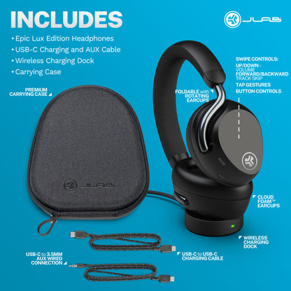 Auriculares supraaurales Epic Lux Lab Edition ANC Negros