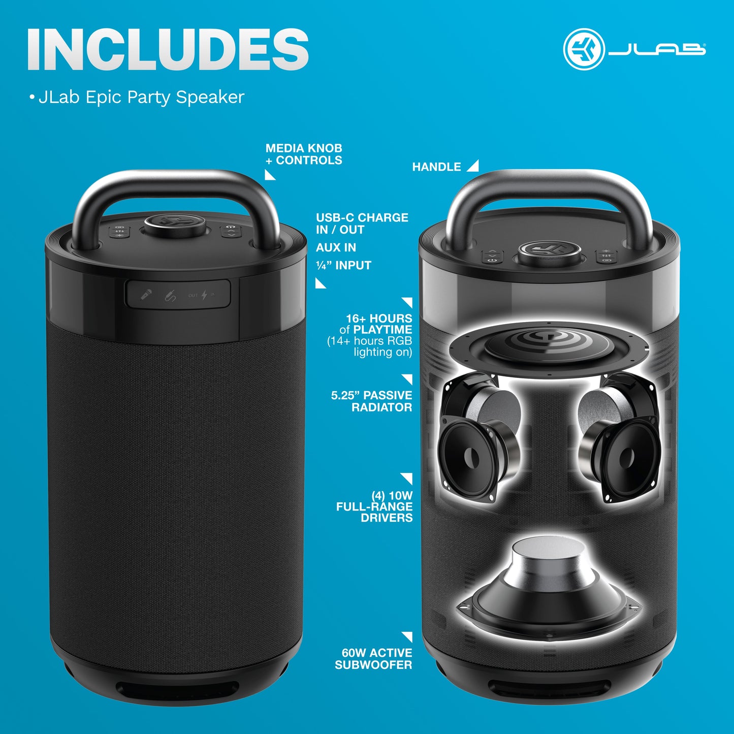Epic Party Portable Bluetooth Speaker