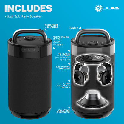 Epic Party Portable Bluetooth Speaker