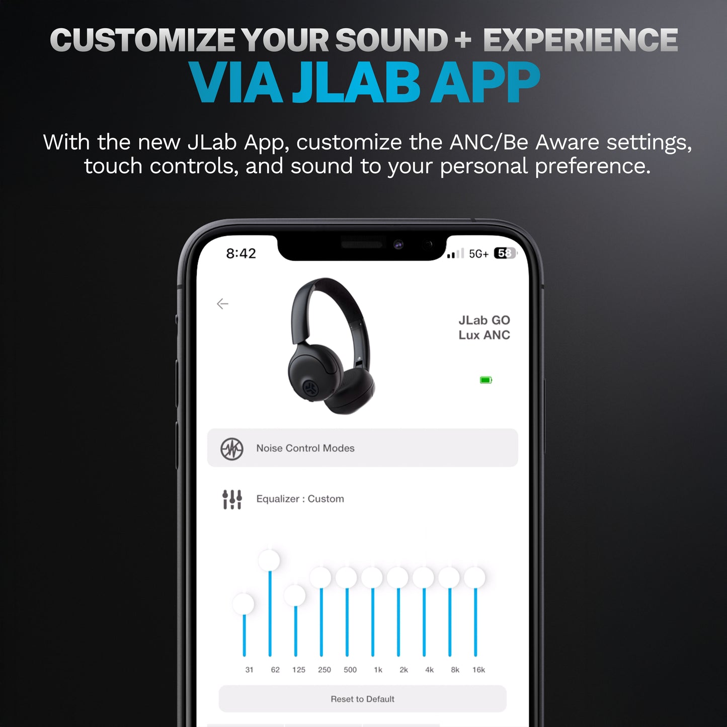 JLab Go Lux ANC Wireless Headphones