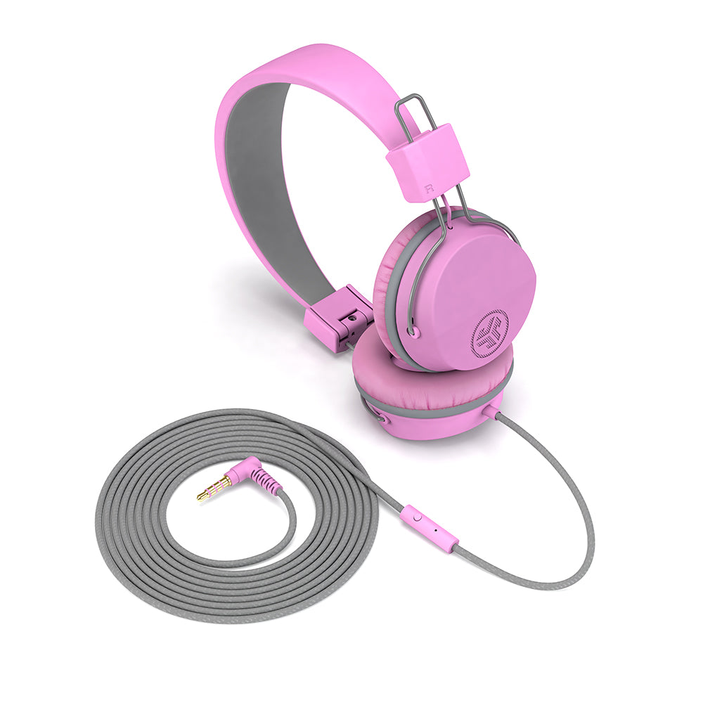 JBuddies Studio On-Ear Kids Headphones Pink/ Gray