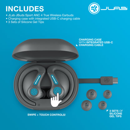 JLab JBuds Sport ANC 4 True Wireless Earbuds