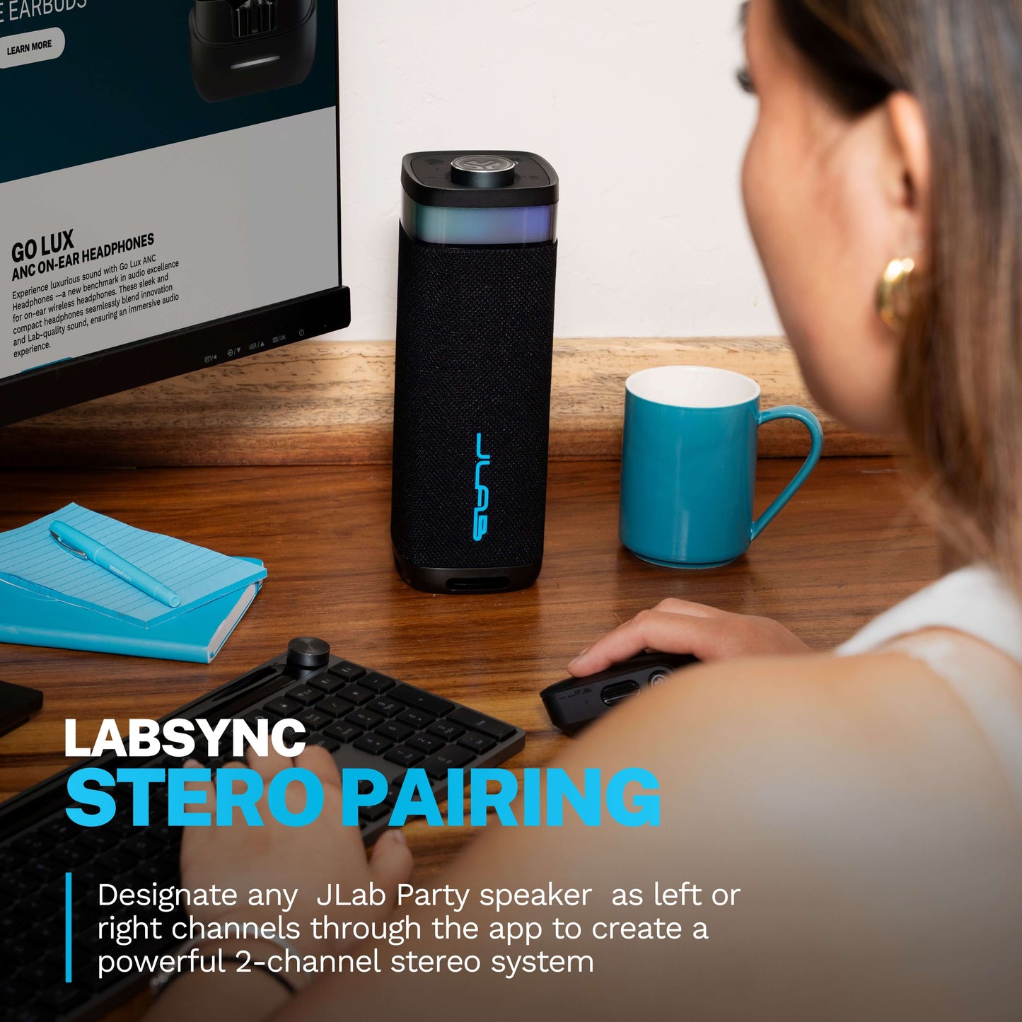 JLab JBuds Party Portable Bluetooth Speaker