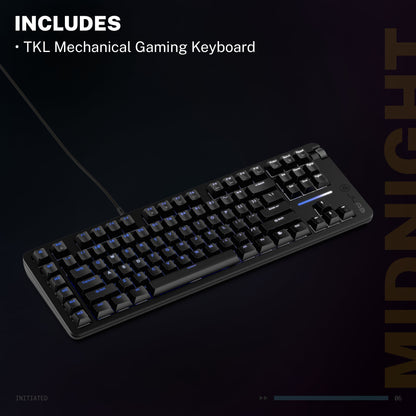 Midnight TKL Wired Mechanical Gaming Keyboard Black
