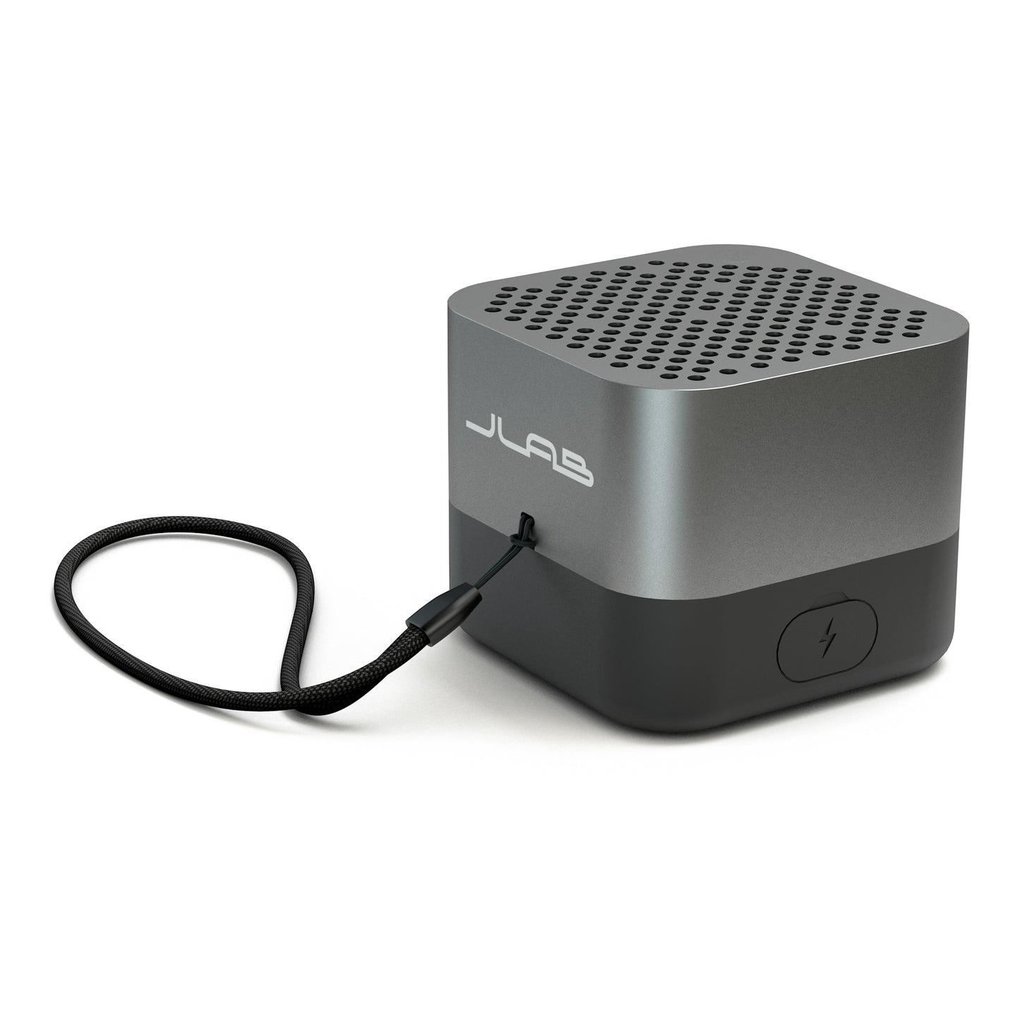 Gunmetal Crasher Micro Bluetooth Speaker Side View with Paracord Strap