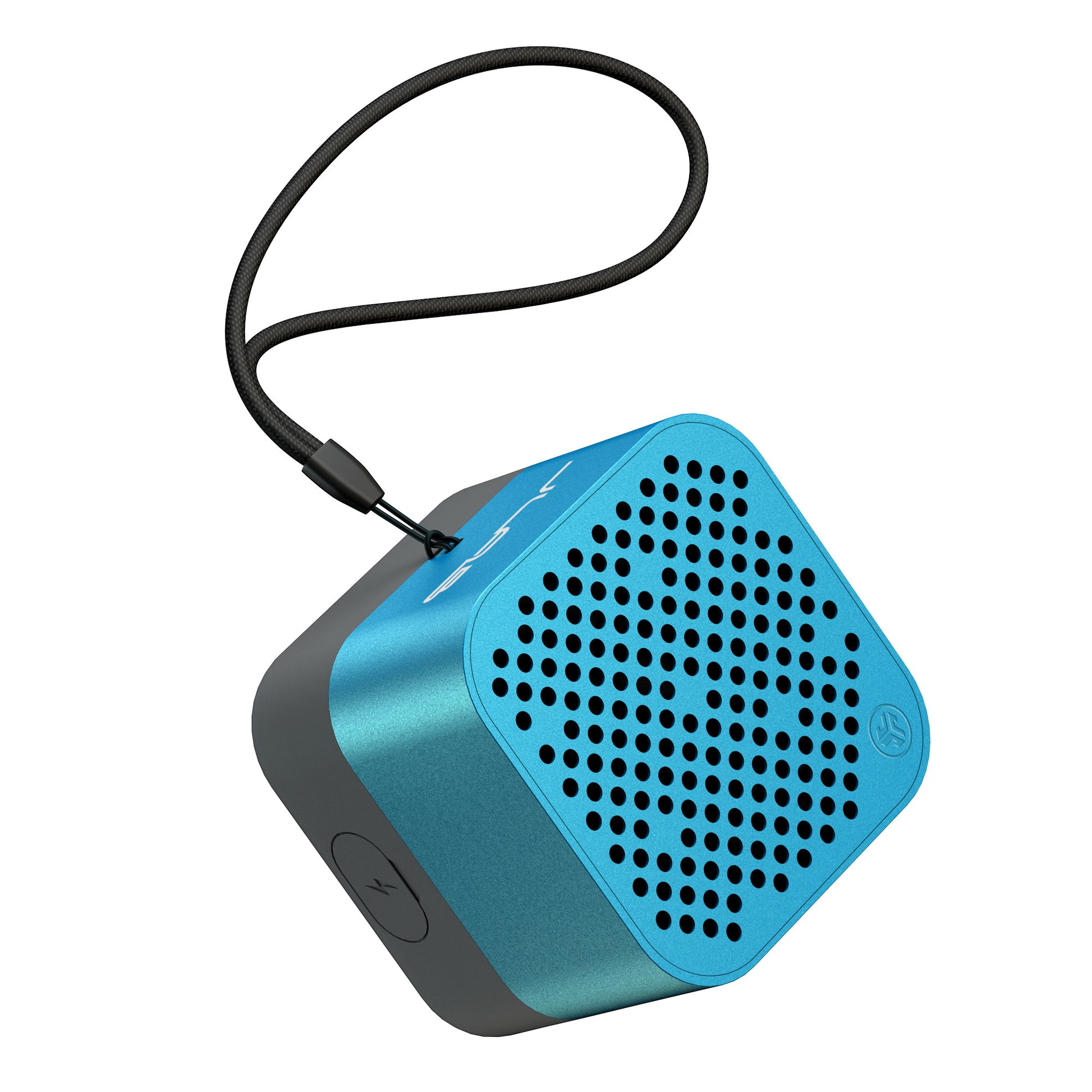 Blue Crasher Micro Bluetooth Speaker Front View with Paracord Strap