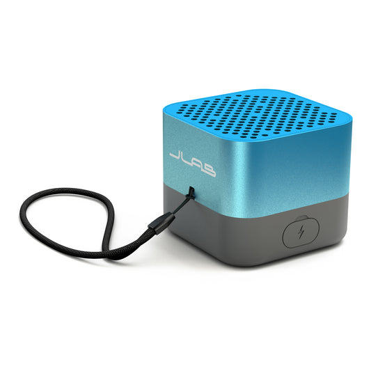 Blue Crasher Micro Bluetooth Speaker Back Side View with Paracord Strap