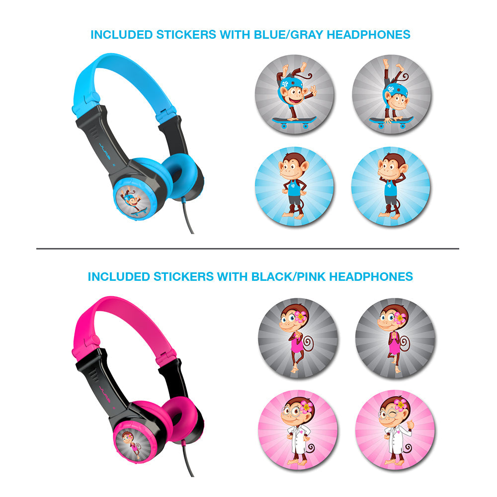 Buy Wholesale China New Arrival Sharing Cute Foldable Wired Kids Headphones  With Replaceable Stickers And 85db & Wired Headphones at USD 3