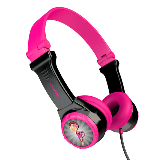 JBuddies Folding Kids Headphones Black/Pink