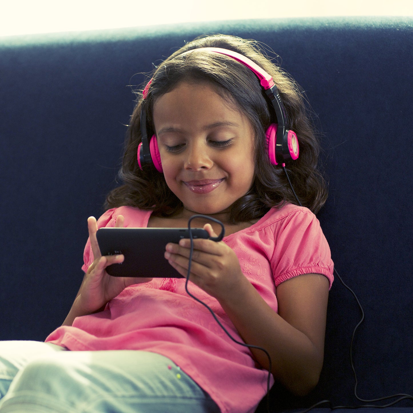 JBuddies Folding Kids Headphones Black/Pink